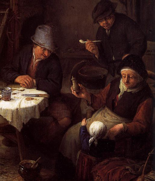 Peasant Family in a Cottage Interior